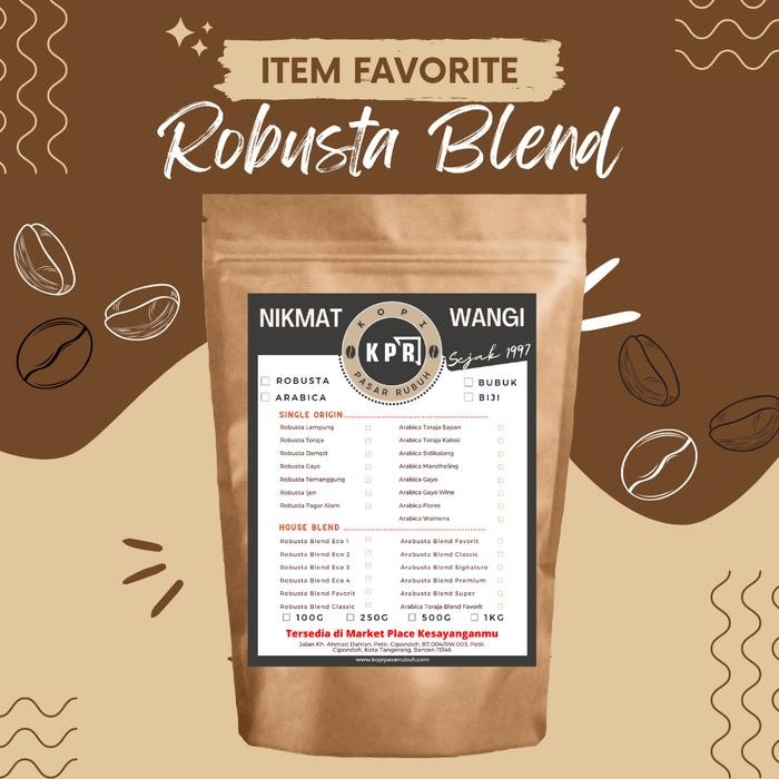 

8SXE Kopi Pasar Rubuh - Kpr - Robusta Blend Favorit