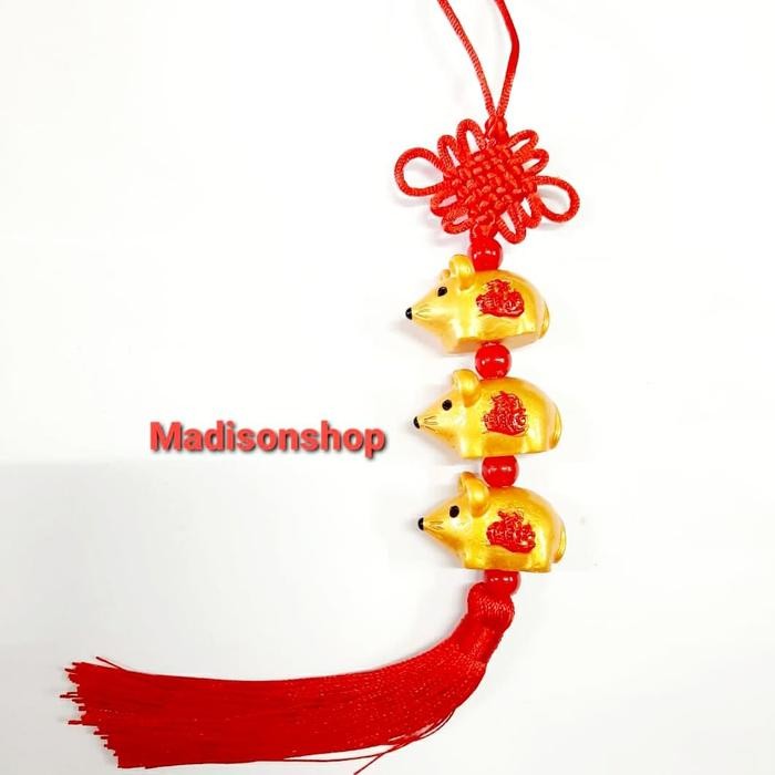 

8SXE Gt Hoki Tikus Emas 3 Tahun Baru Imlek 2020 Hiasan Parcel Sincia Parsel