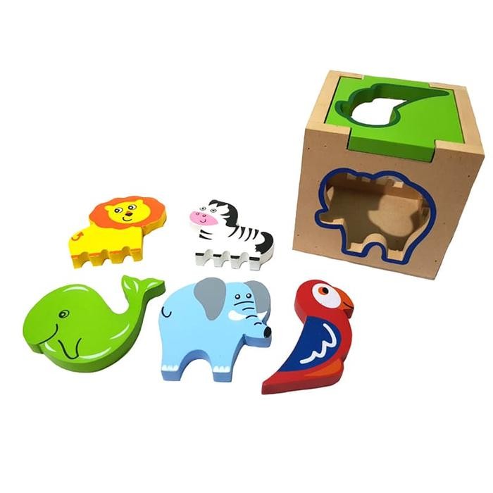Mainan Edukasi Balok Kubus Binatang