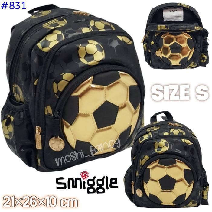Tas Ransel Smiggle Bola Emas Size Paud Dan Sd / Tas Sekolah Smiggle Soccer Gold Assist/ Tas Gendong