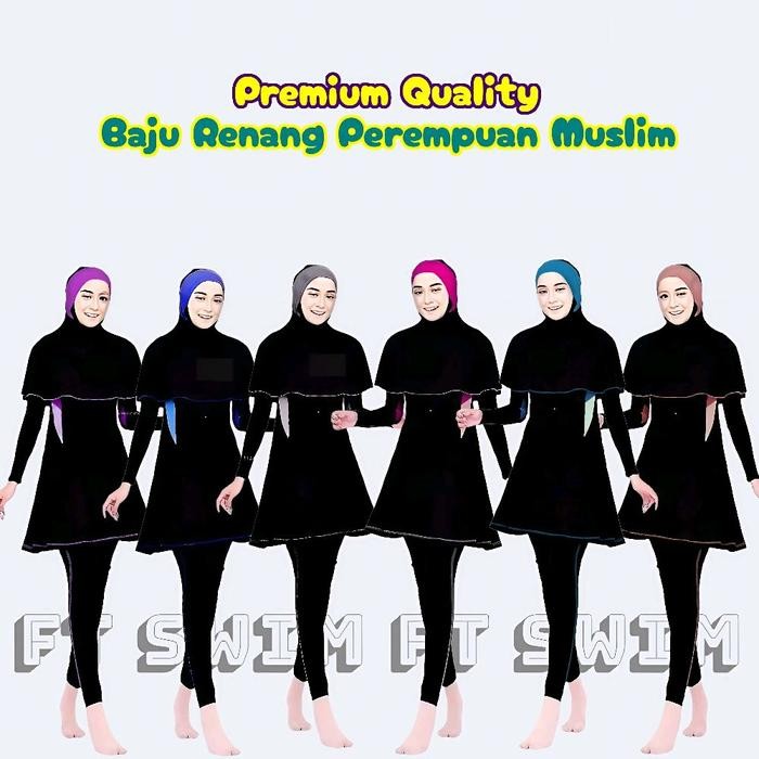 Baju renang perempuan Baju renang wanita muslimah dewasa/pakaian renang remaja muslim baju renang