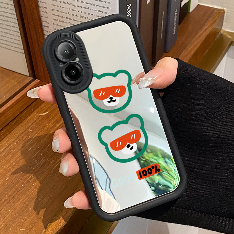Casing Hp Untuk Realme C67 Realme 12 Lite Case Casing HP pola Beruang keren Kesing Cesing cermin Kas