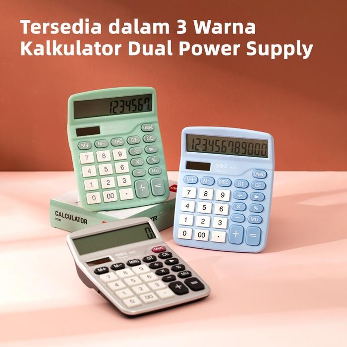 

(Gln) - Deli Kalkulator Meja Desktop Calculator Layar 12Digit Warna Lucu Em221