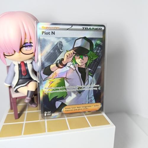 ORI Kartu Pokemon Plot N SR Indo I sv11s 329/172 TCG Card Poke Trainer Supporter Indonesia Hitam Put