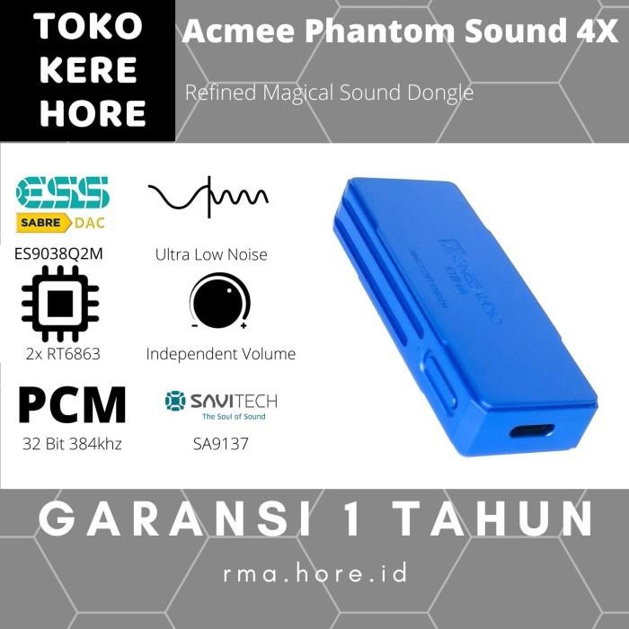 ACMEE Phantom Sound 4s HiFi USB Audio Dongle ES9018K2M RT6863 - Blue, Acmee 4X A1