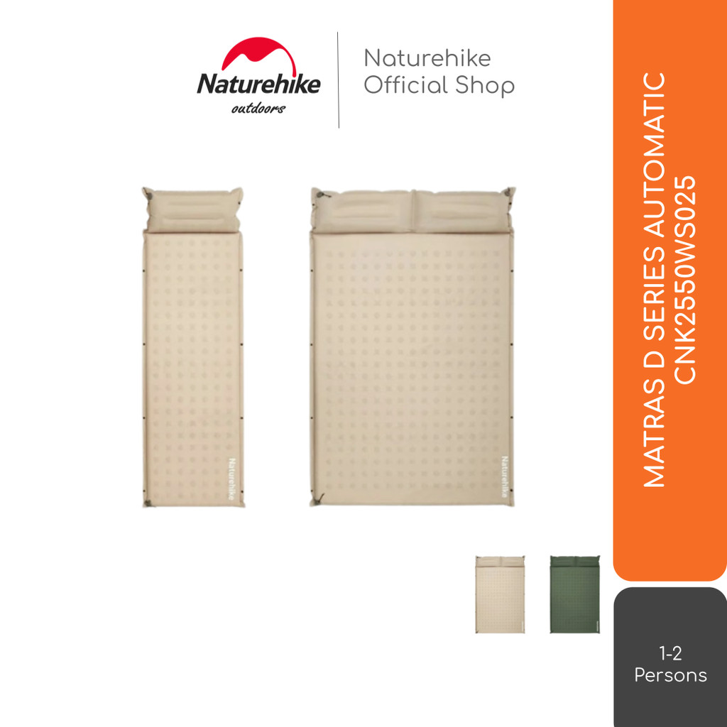MATRAS ANGIN OTOMATIS CAMPING D SERIES AUTOMATIC INFLATABLE NATUREHIKE CNK2550WS025