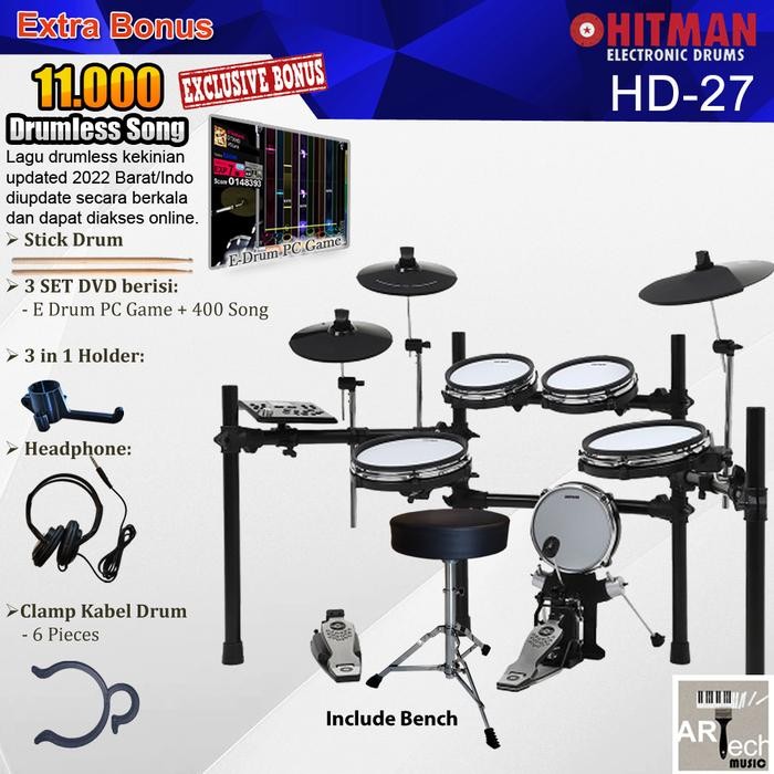 Drum Elektrik Hitman HD 27 / HD27 / H D27 / HD-27 Electric Drum