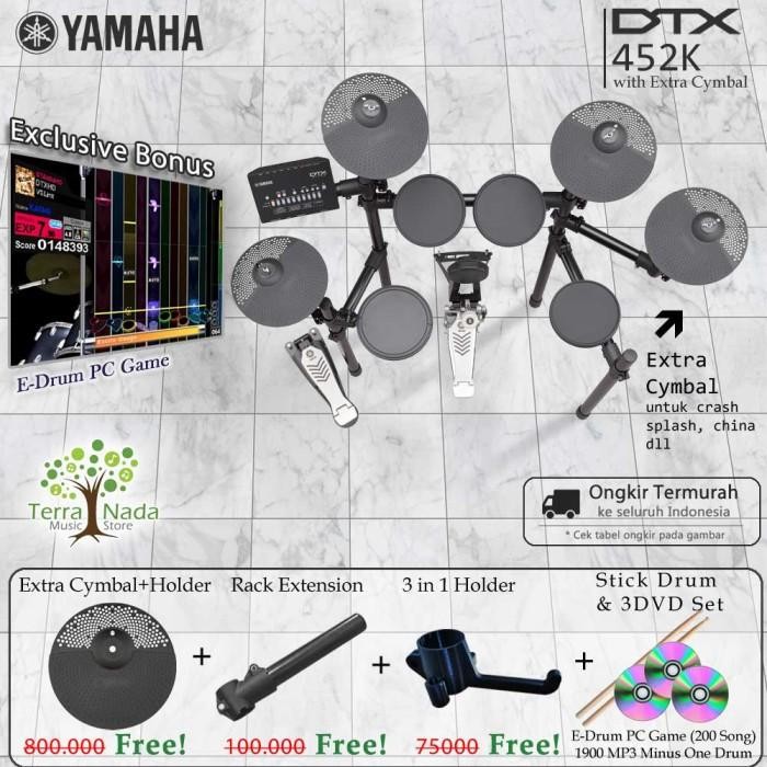 Drum Elektrik Yamaha DTX452K with XtraCymbal/ DTX452 / DTX 452 / 452K