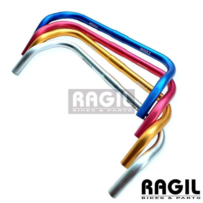 STANG BULLHORN SEPEDA FIXIE BALAP HYBRID TANDUK BANTENG BULL HORN MINIVELO MISSILE BULL HORN