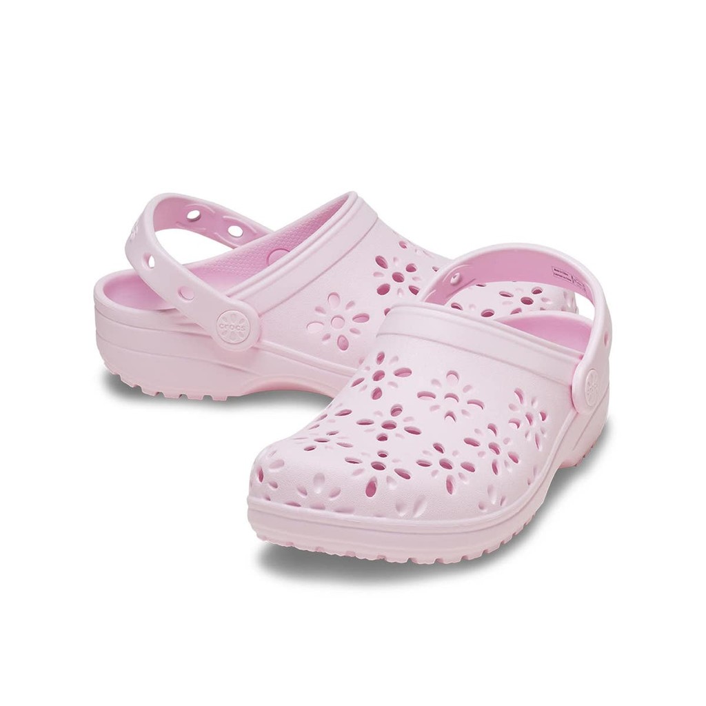 1 CROCS ORIGINAL STORE 100% - classic floral cut out clog kids