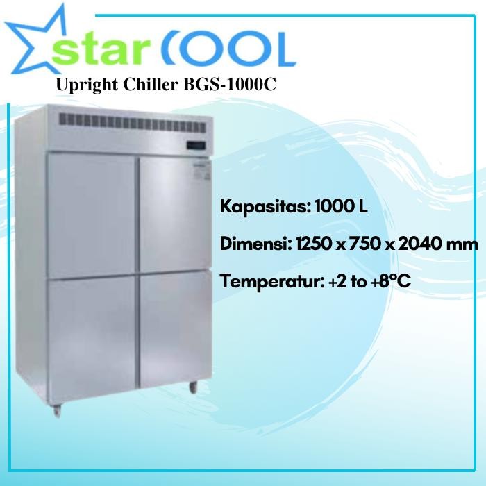 UPRIGHT CHILLER 4 PINTU STARCOOL BGS-1000C