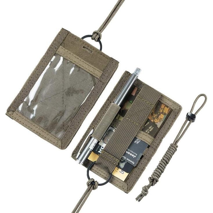 

Tactical ID Card Holder Hook & Loop Patch Badge Holder Neck Lanyard Key Ring and Credit Card