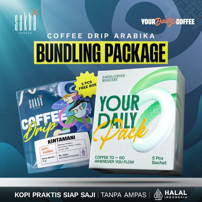 

Terlaris - Sakha Coffee Drip Bag Arabica Kopi Instan Siap Seduh Murni Arabika