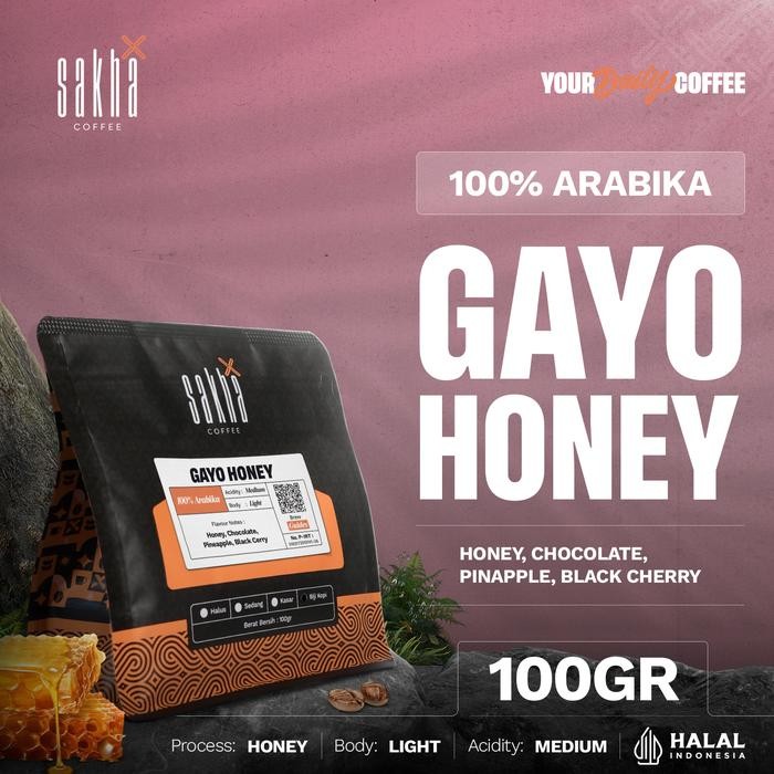 

Terlaris - Kopi Arabika Gayo Honey Arabica Coffee Roast Beans Manual Brew 100Gr