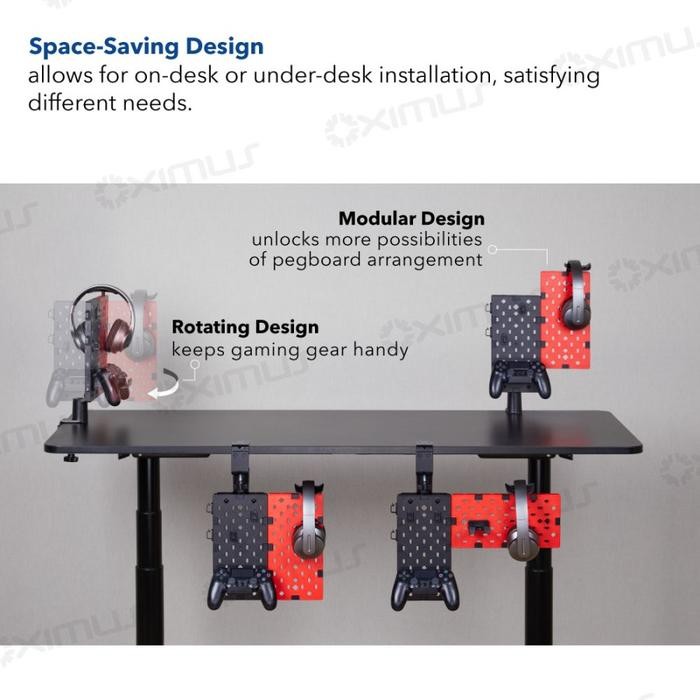 

Rak Papan Jepit Pegboard Holder Hanger Deskmount Gaming OXIMUS GSD061