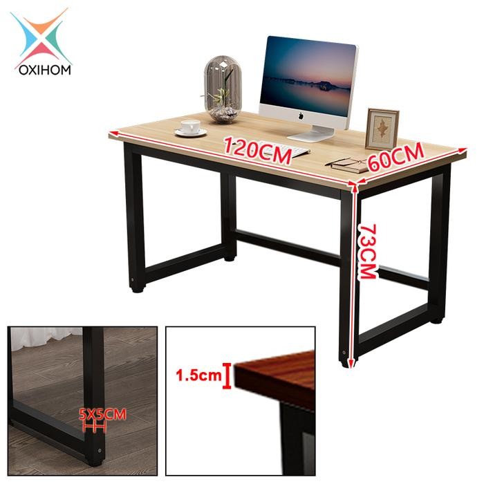 

Oxihom Meja Kerja Meja Komputer PC Meja Belajar Meja Makan Minimalis Besi Kayu Furniture