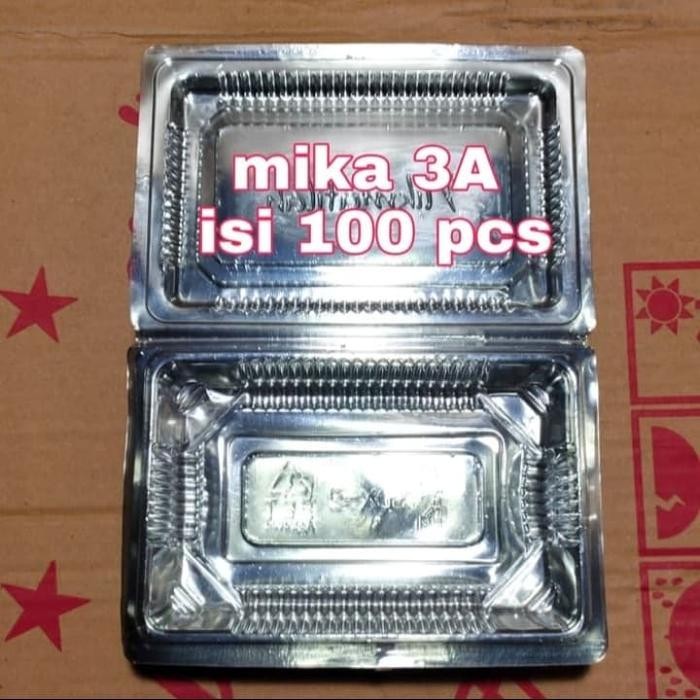 6KXY Mika 3A (Isi 100 Pcs) Mika Plastik Kotak Plastik Mika Kue
