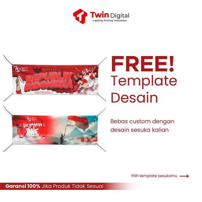 (Allthebest) Cetak Spanduk 17 Agustus 2021 HUT RI 76 - Print Banner 17 Agustus
