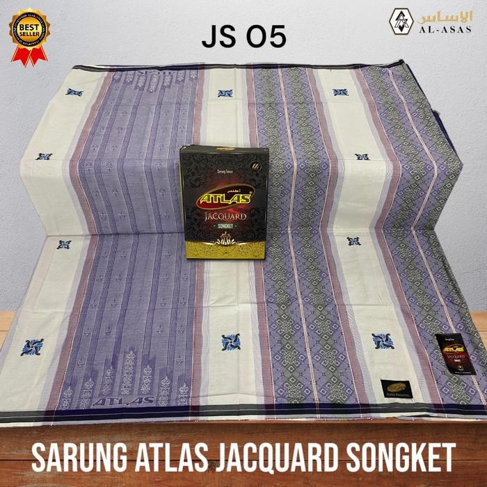 (Expert) AL ASAS Sarung ATLAS JAQUARD SONGKET GOLD