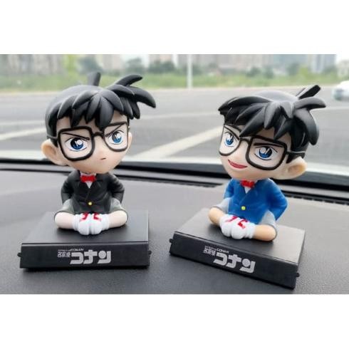 PREMIUM Boneka Figure Miniatur Pajangan Mobil Stand DETEKTIF CONAN Goyang Kepa