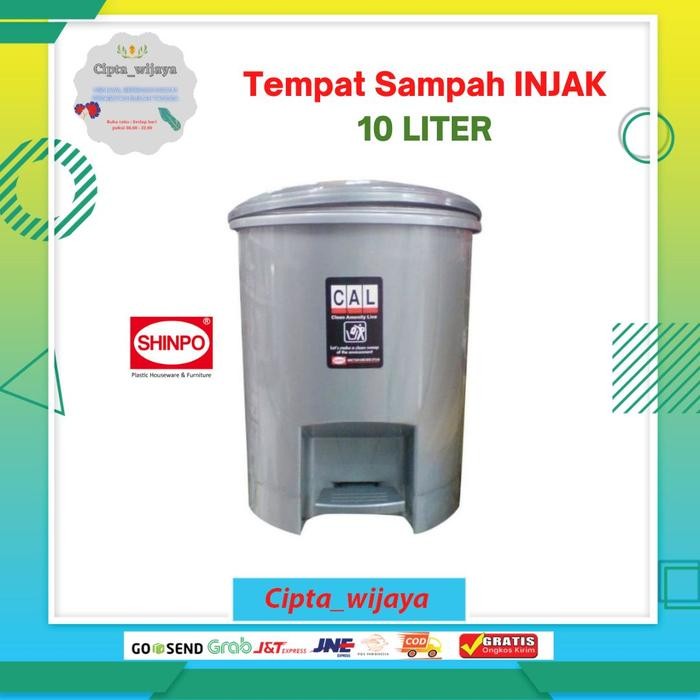 PREMIUM Tempat Sampah Injak 10 Liter / Tong Sampah INJAK 10 Liter SHINPO 840 S