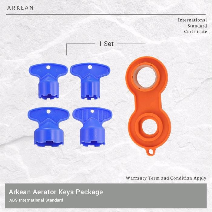 Arkean Kunci Key Alat Pembuka Aerator Keran Kran Faucet Filter Air Cache Wastafel Shower Toto Kohler