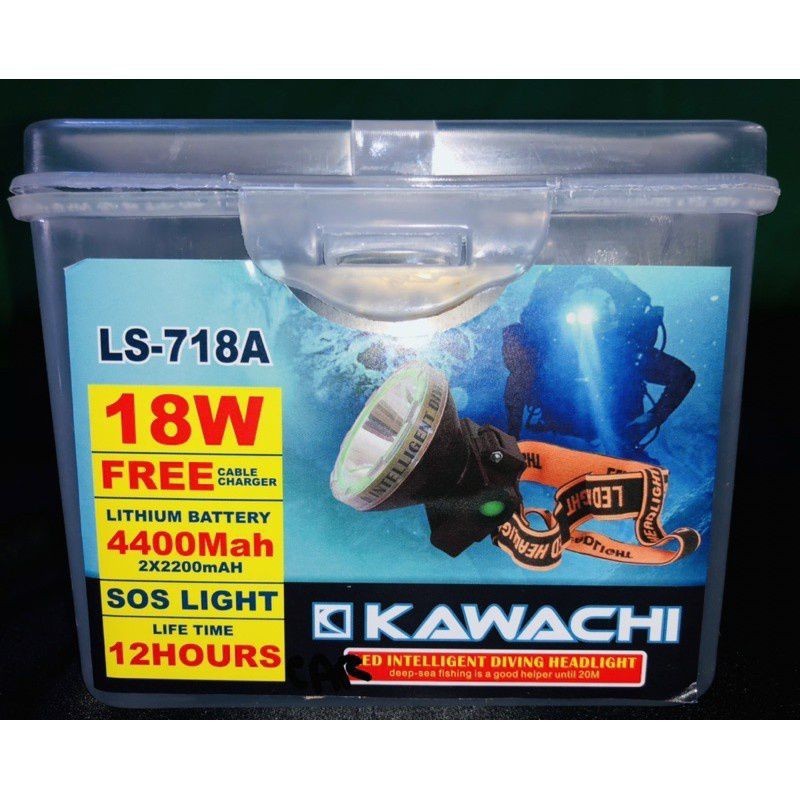 Senter Kepala Selam Kawachi 18 Watt LS-718 Original