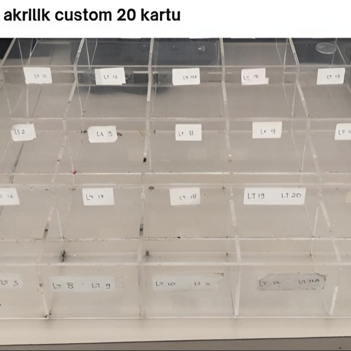 

TERMURAH Tempat Kartu Akrilik Datar Isi 20 Kotak READY STOCK