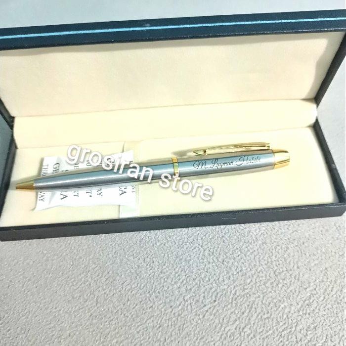 

PULPEN PARKER CUSTOM LOGO UKIR GRAFIR NAMA KADO SILVER GOLD