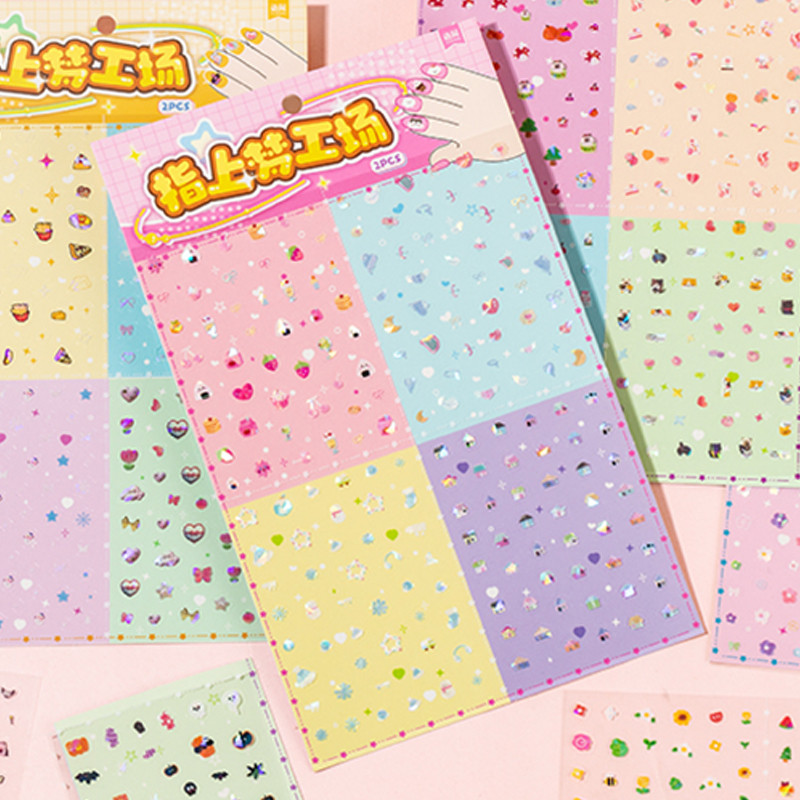 

8pcs Finger Dream Workshop pet manicure small nose ga stickers DIY handbook collage