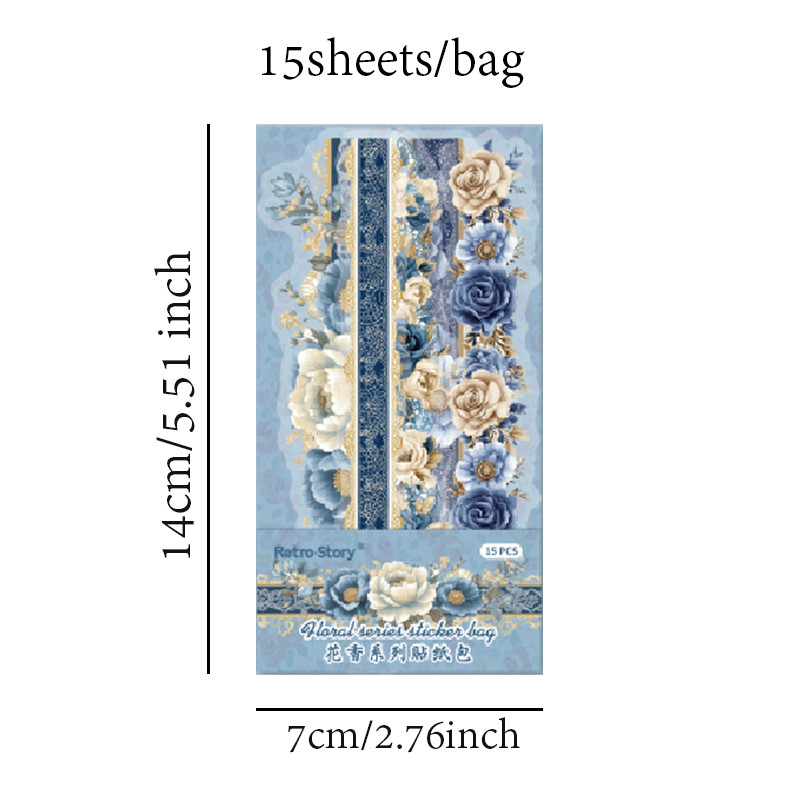 

2Style 45Pcs/bag Floral Series Sticker Pack DIY Handbook Creative Material Decorative