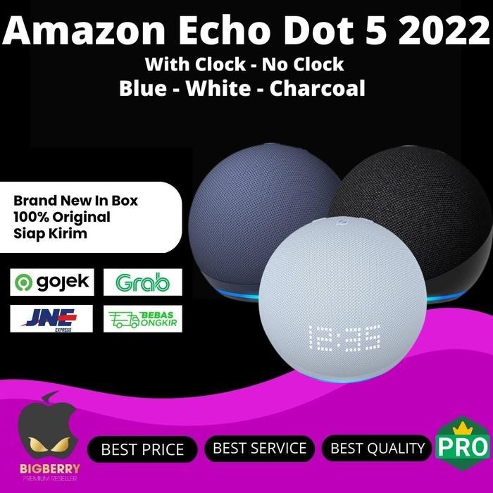 Amazon Echo Dot 5 5th Gen 2022 Release With Clock Alexa Smart Speaker