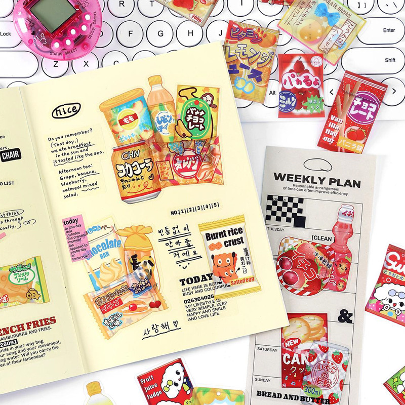 

2Style 120Pcs/bag Late Night Snack House Series PET Stickers Creative Handbook DIY Picture