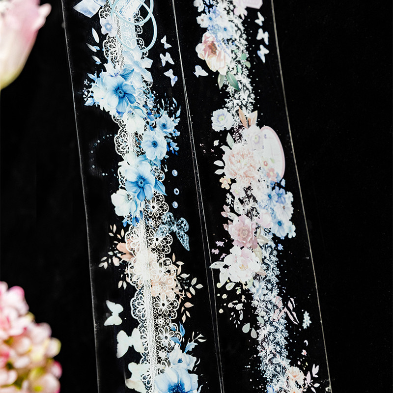 

6Style 1Roll/bag Lace Floral Theme PET Tape DIY Handbook Scrapbook Photo Frame Journal