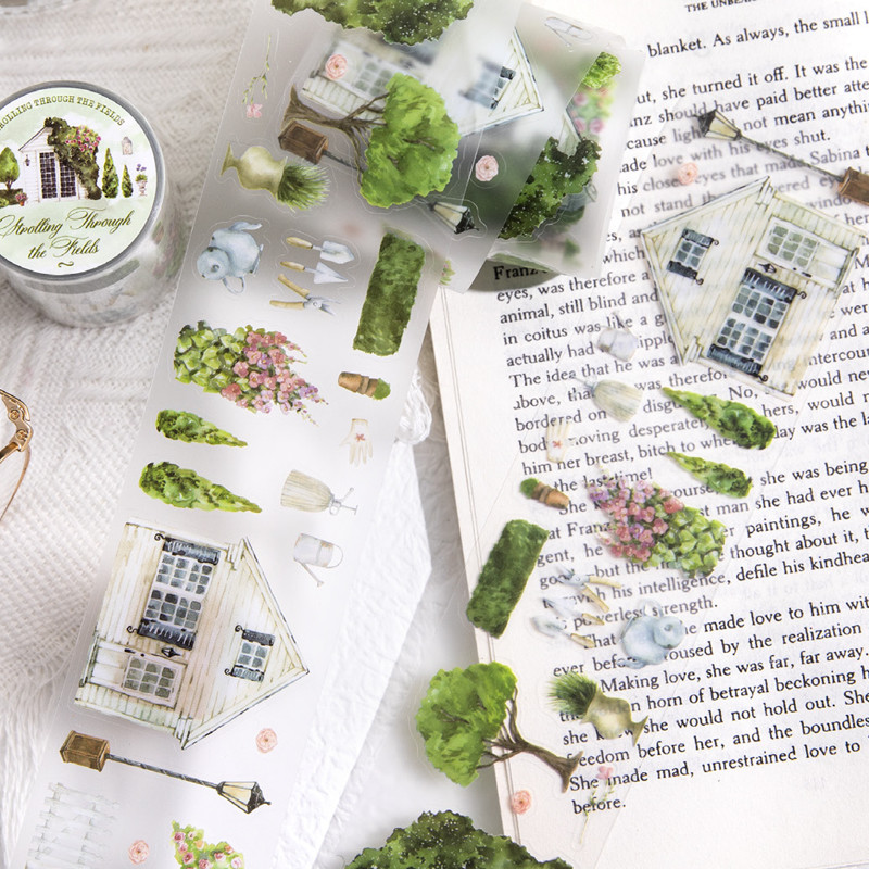 

2Style 3Rolls/bag Garden Walk Series PET Waterproof Tape DIY Creative Handbook Photo Frame