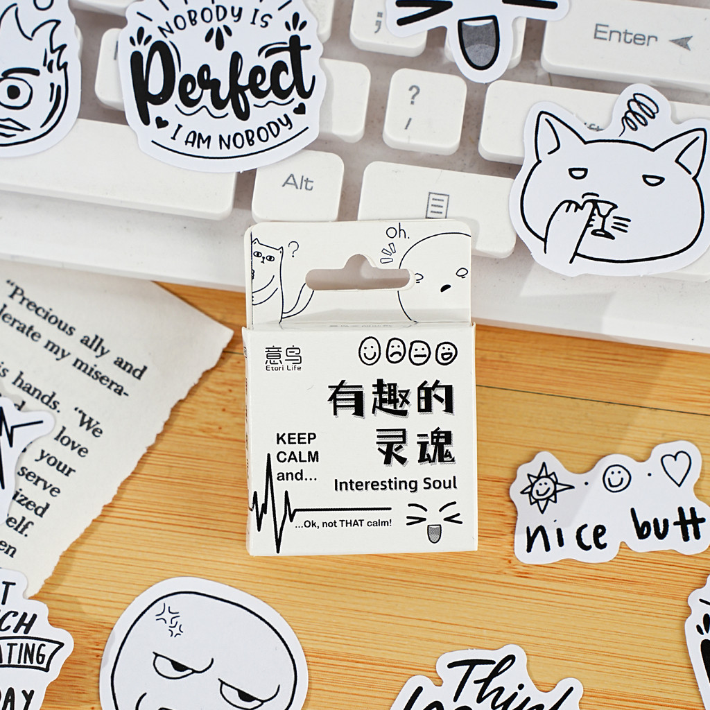 

1Style 46Pcs/bag Children's Cute Creative Cartoon Stickers Kawaii for Kids DIY