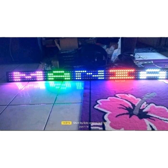 Lampu Strobo Text 4 Baris Wifi Lengkap+Modul Kendaraan - Mobil/Truk & Bus Car 12 volt - 24 Volt