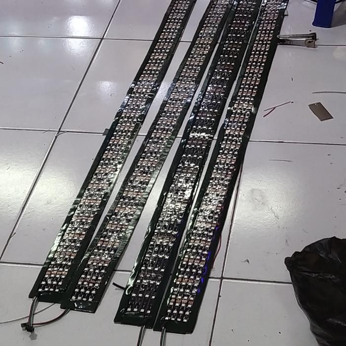 lampu led strobo kaca rgb 120cm 12volt/24volt