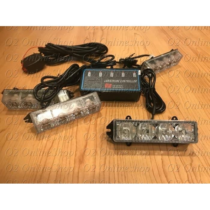Strobo Grill Tebal federal signal Strobo grill 4 titik biru Federal