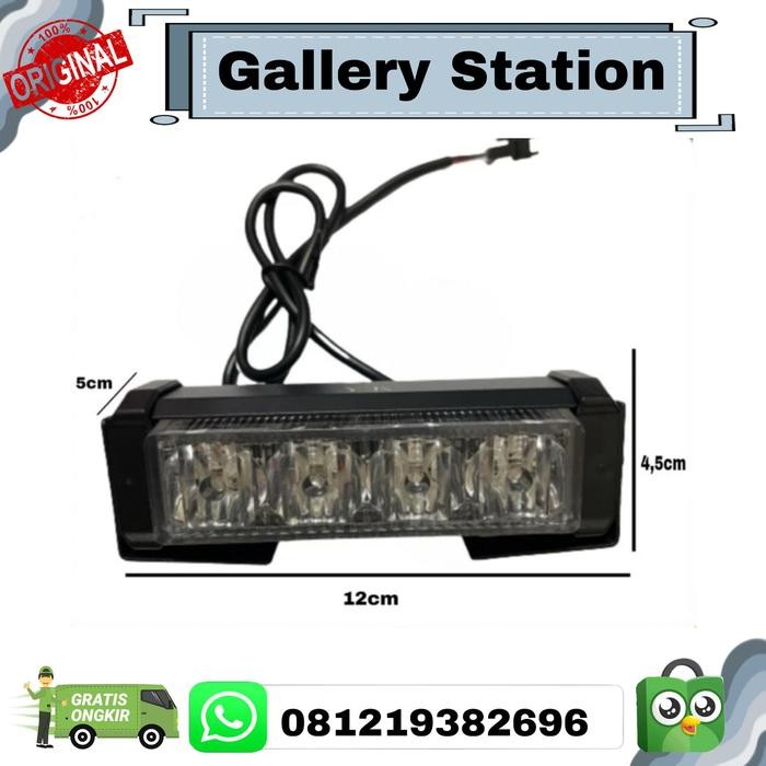 Lampu LED Strobo Polisi/ Strobo Set/ Strobo 4 Titik/ Strobo Motor Mobil