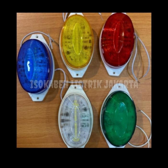 Lampu Blitz Strobo Oval / Warning Light 220v Tempel