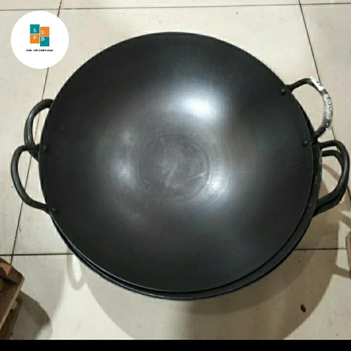 Terbaik Wok Baja Hitam 40CmWajan Kuali Baja Hitam 40Cm Termurah