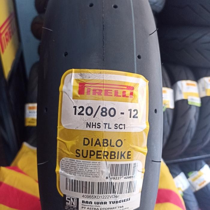BAN PIRELLI DIABLO SUPERBIKE 120/80 R 12 - Vespa