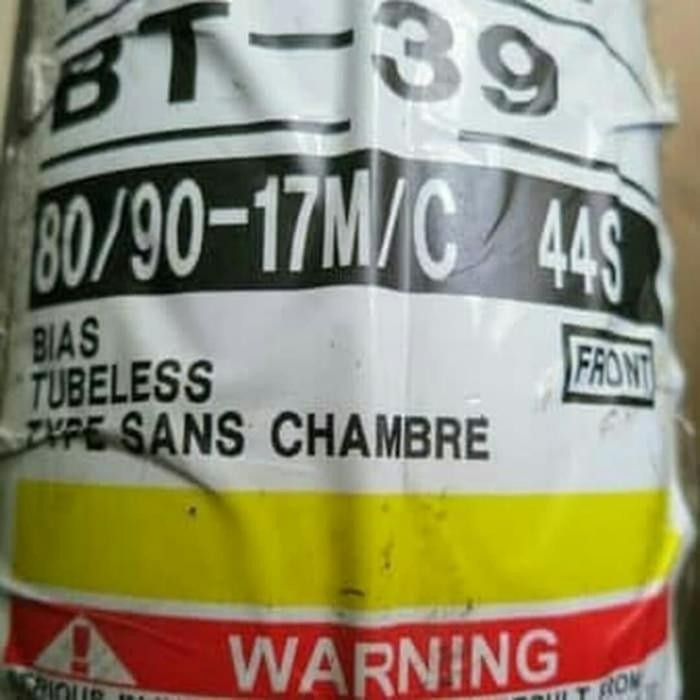 BAN LUAR BATTLAX BRIDGESTONE BT39 UKURAN 80-90-17