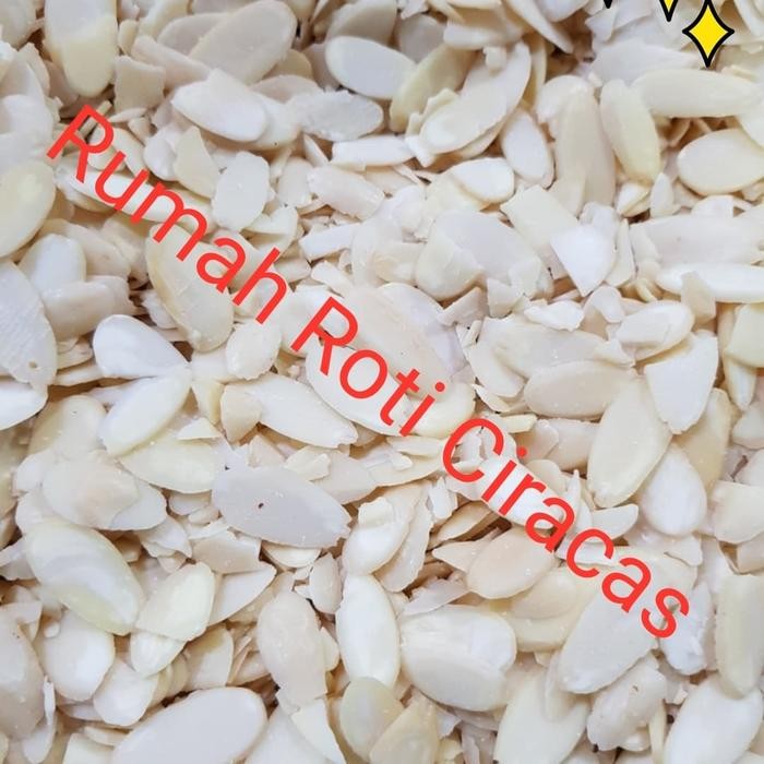 

4ZMI Kacang Almond Slice Potong Mentah Repack Curah Nut Whole Bake