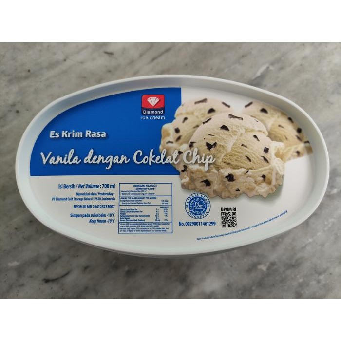 

4ZMI Ice Cream / Es Krim Diamond 700Ml Vanilla Chip