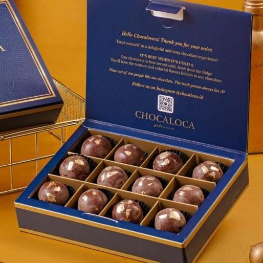 

4ZMI Chocoballs Luxurious Milk Choco Gold Leaf Bola Cokelat By Chocaloca
