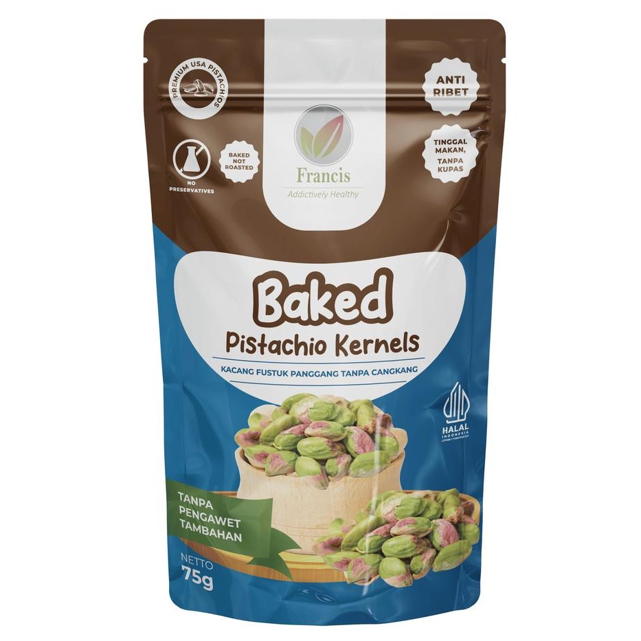 

ND2L Francis Baked Pistachio Kernels 75G