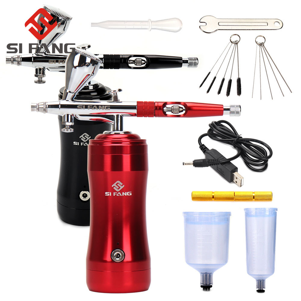 Automatic Airbrush Kit Airbrush Compressor Spray Pump Dual Action