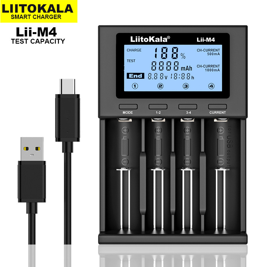 Liitokala Lii-202 Lii-402 Lii-100 Lii-S2 M4 18650 Charger For 1.2V